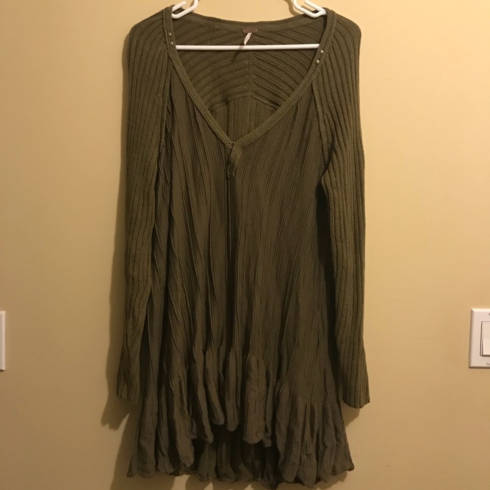 Free People Green Sweater Dress - Large ✨